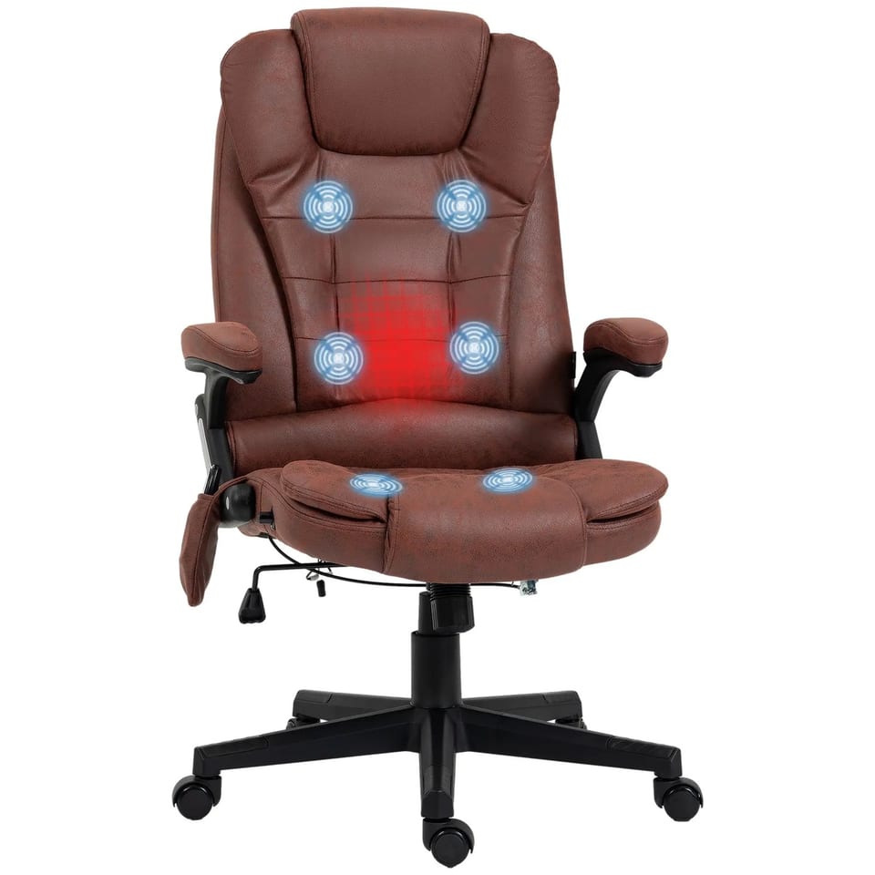 Microfiber High Back Executive Office Chair with 6-Point Vibrating Massage and, product photo