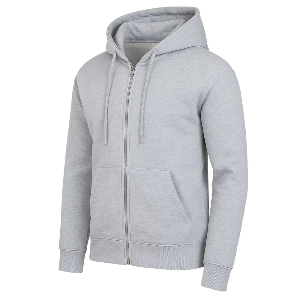 Men's Solid Winter Sherpa Lined Full Zip-Up Hooded Breathable Eco-Friendly, product photo