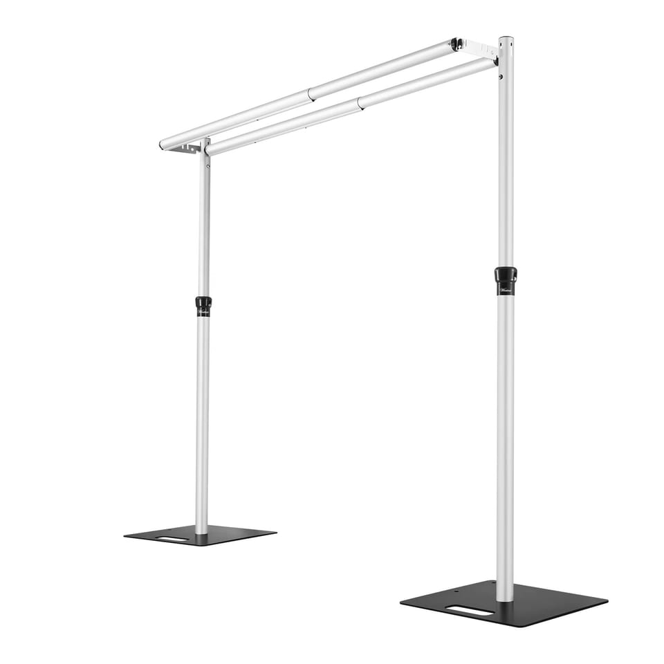 Wintina 10X10FT Adjustable Double Crossbar Heavy Duty Backdrop Stand Aluminium, product photo