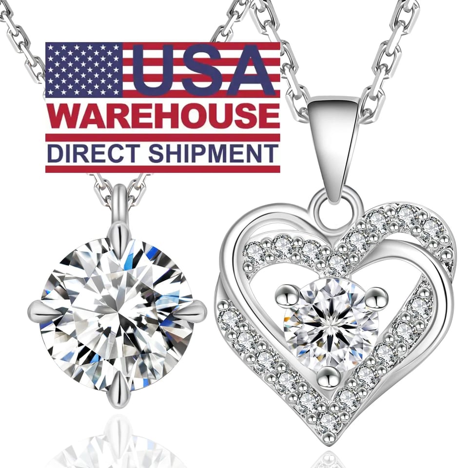 Free Ship to USA 1/2 Ct VVS Moissanite Diamond Charm GRA 925 Sterling Silver, product photo