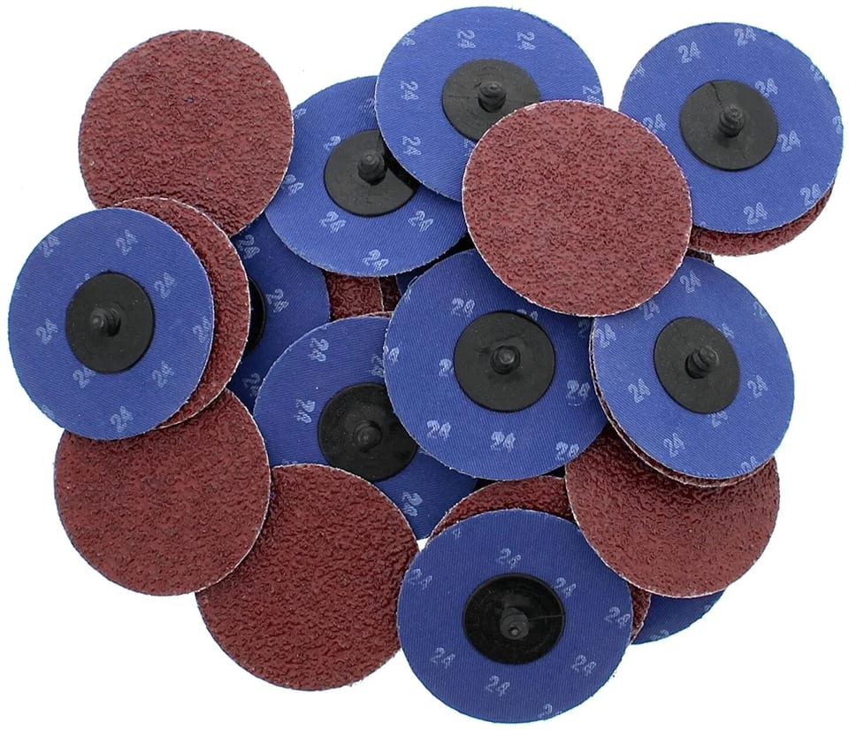 US Local Stock Ships in 24H USA 3'' 24/36/60/80 Grit Aluminum Oxide Roll Lock, product photo
