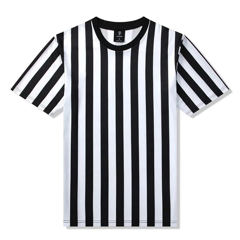 Womens & Mens Football Referee Shirt Round Neck Soccer Sports Referee Shirt, product photo
