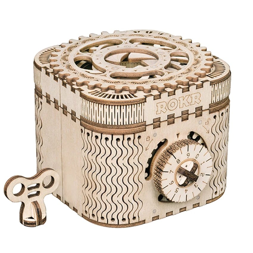 Robotime Rokr DIY Handmade Wood Crafts Gift Set LK502 Treasure Box 3D Wooden, product photo