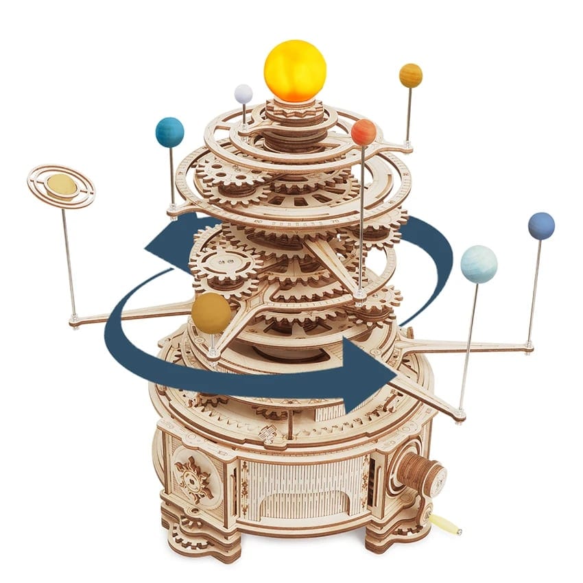 Robotime Rokr DIY Educational Toys ST001 Mechanical Orrery Model Kit 3D Wooden, product photo