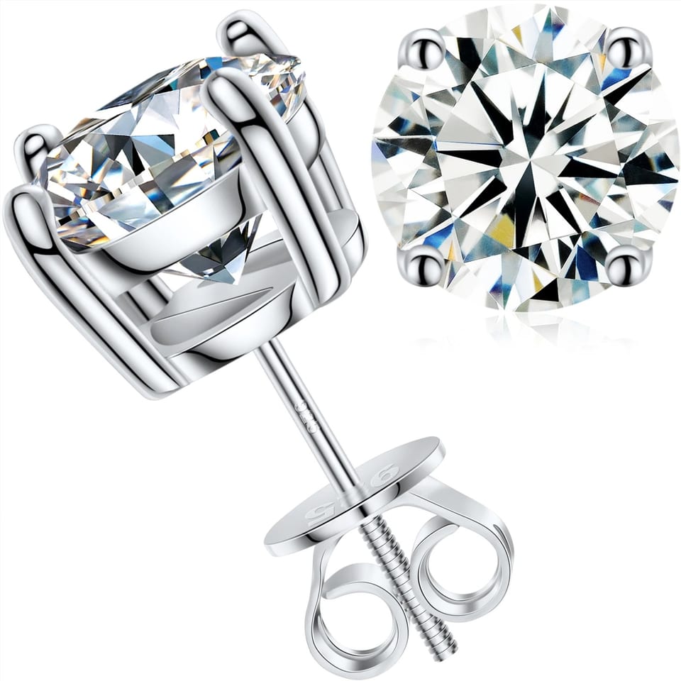 USA Local Stock Men Women Luxury 18K Gold Plated Sterling Silver Classic VVS, product photo