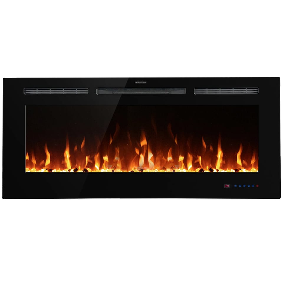 Luxstar 36-Inch Indoor Electric Fireplace Heater 1500W Recessed Wall Remote, product photo