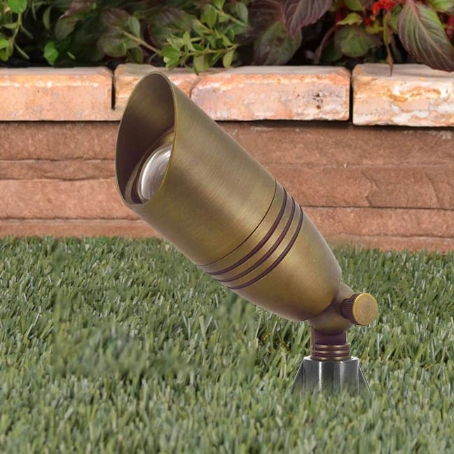 US WAREHOUSE 3-5 Days Fast Delivery Solid Brass Spotlight LED Yard Lights, product photo