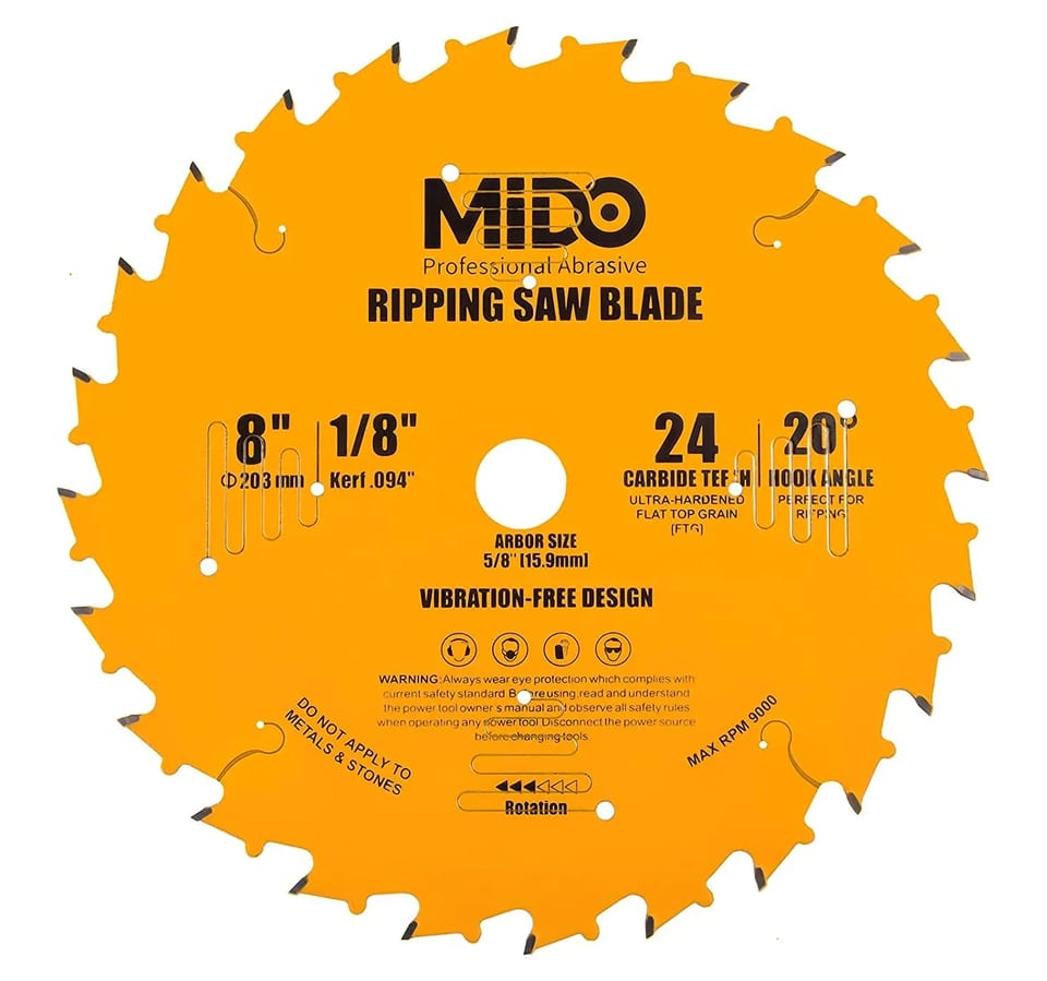 US Local Stock Ships in 24H USA 8 Inch 24-Tooth Miter Saw Blades 5/8'' Arbor, product photo