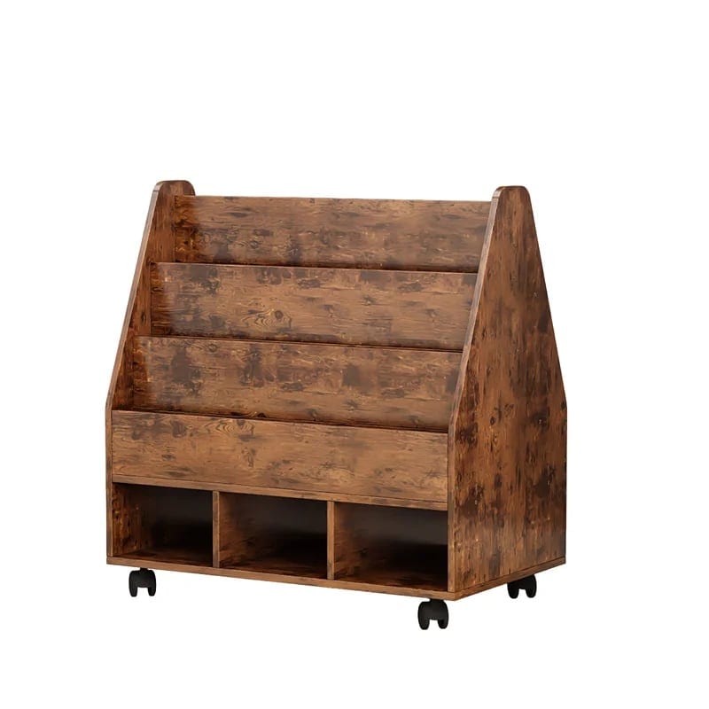 YQ FOREVER Moveable Wood MDF Bookcase Home Closet Chest Storage Bookshelves, product photo