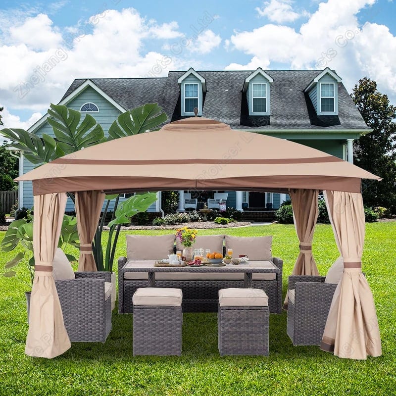 1 Piece MOQ Outdoor Gazebo Sun Resistant Waterproof Dome Top 11x13 Ft. Patio, product photo
