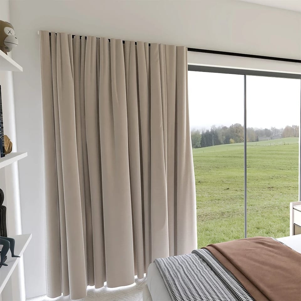 ZSHINE Curtain Tracks Ceiling or Wall Mounting Heavy-Duty Curtain Rails, product photo
