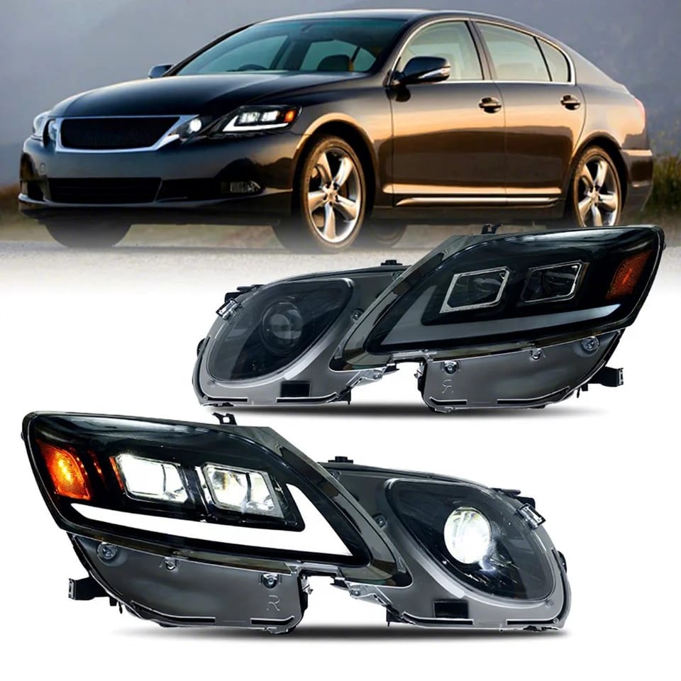 HCMOTIONZ LED Headlights Assembly for 2006-2011 Lexus GS300 GS350 GS430 GS460, product photo