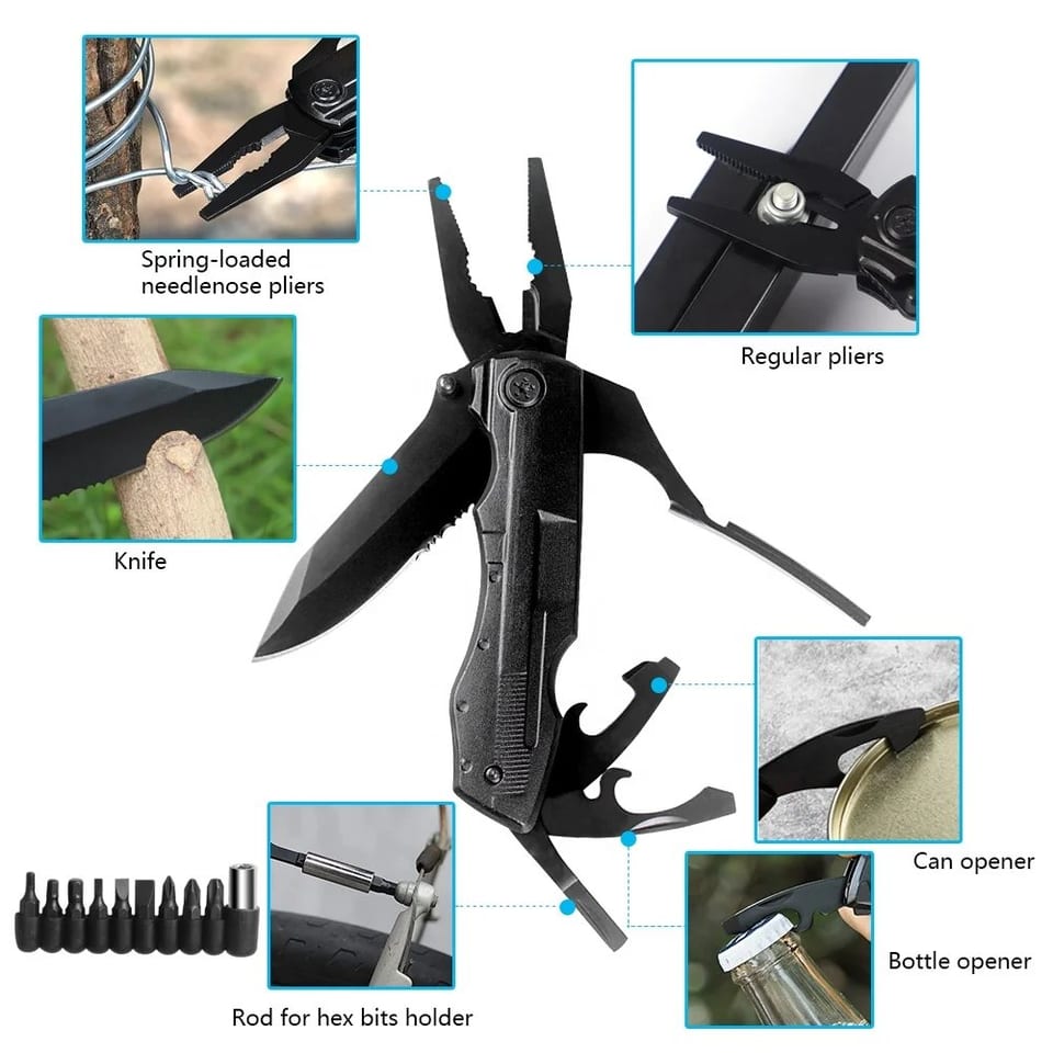 Good Quality Custom Outdoor New Camping Folding Black Tactical Portable, product photo