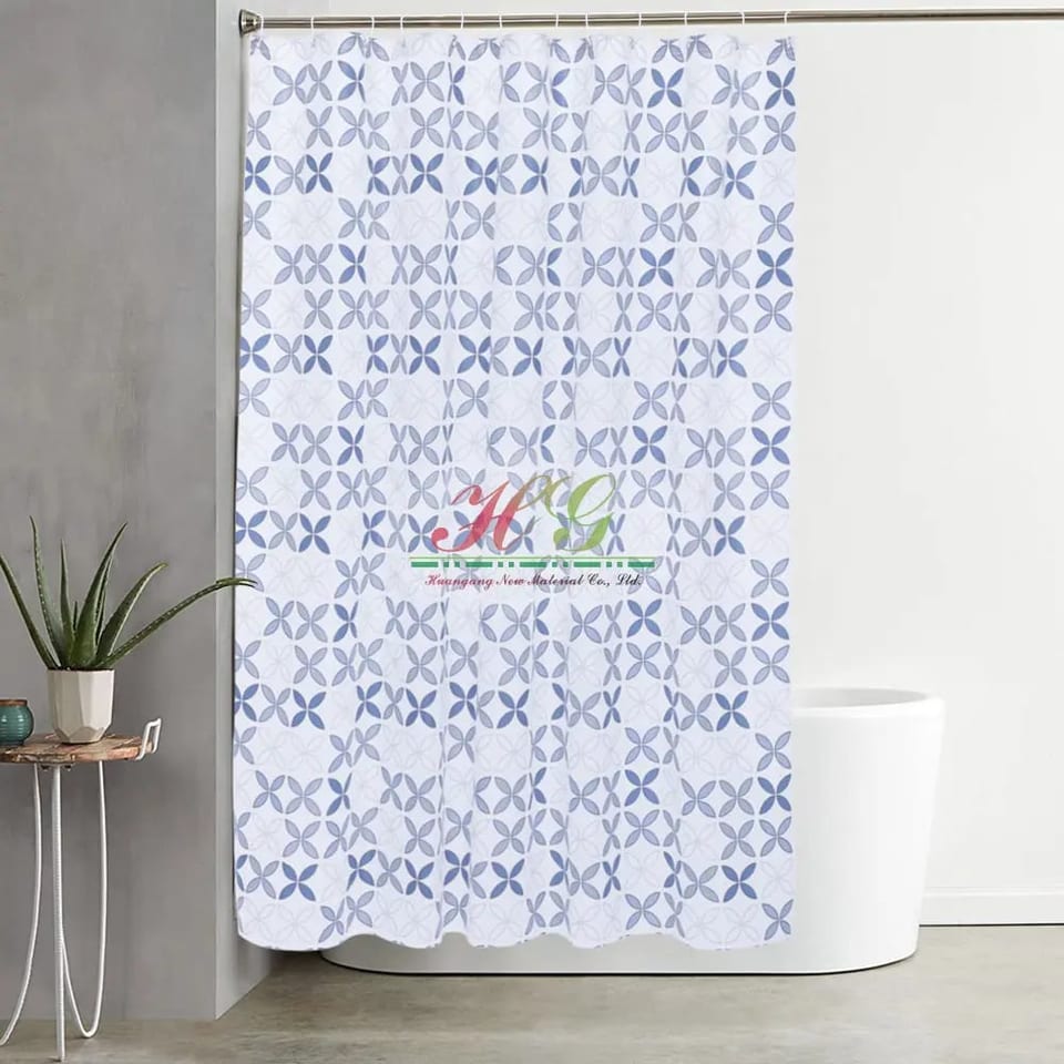 No Tariff PVC Decorative Pattern Shower Curtain for Home Bathroom, product photo