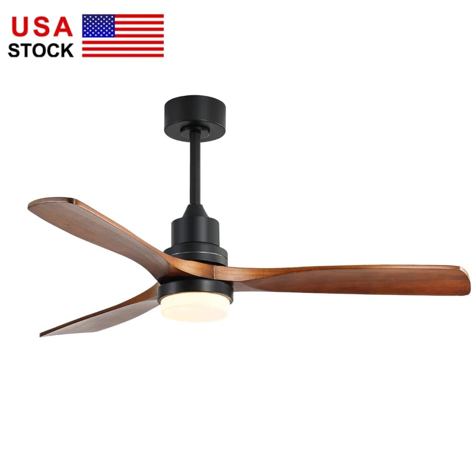 USA 52 Inch Reversible Quiet DC Motor 6 Speeds Remote Control Ceiling Fan With, product photo
