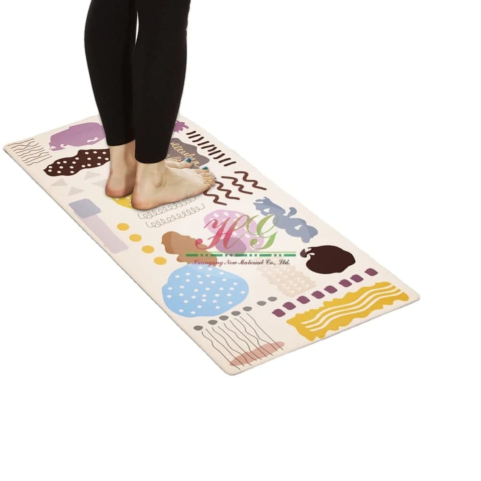 High Quality No Tariff PVC Kitchen Mat with Digital Printed Colorful Fish, product photo