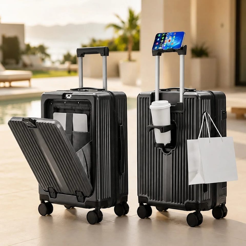 RTS US Warehouse ABS PC Hard Shell 20 Inches Trolley Suitcases Lightweight, product photo