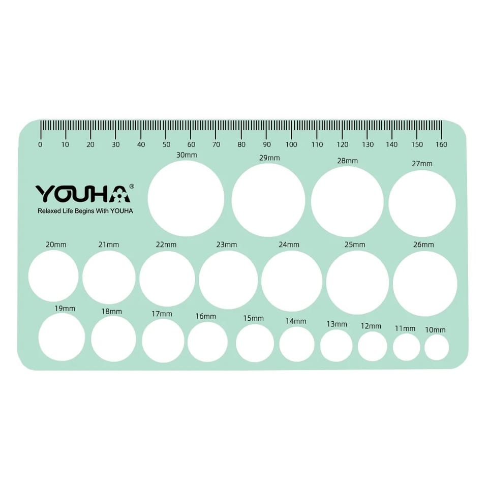 YOUHA Silicone Nipple Ruler for Breast Pump Flange Sizing Soft Measurement Tool, product photo