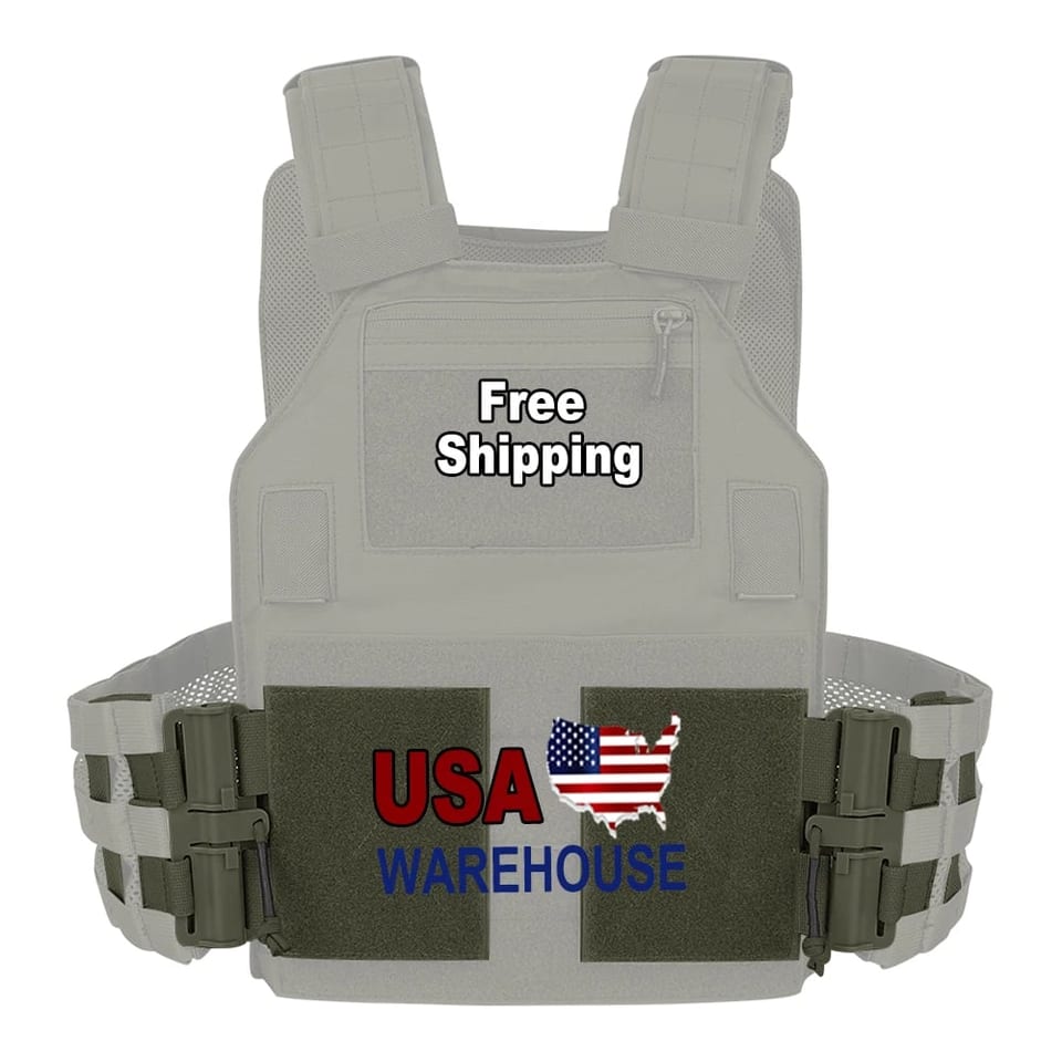 USA Warehouse KRYDEX 2 Pack Tactical Quick Removal Vest Buckle Set Cummerbund, product photo