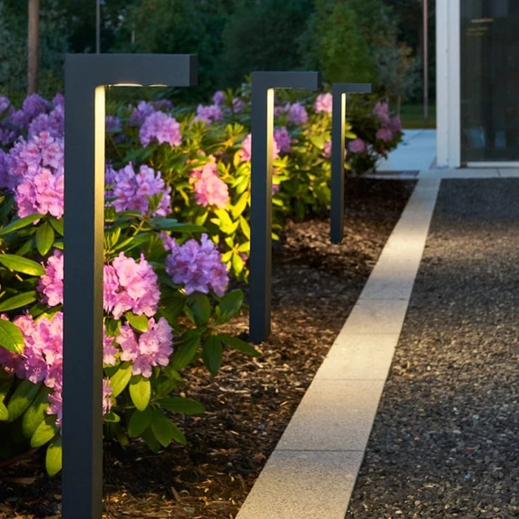 Modern Low Voltage Brass Outdoor Lighting Garden Pathway Lawn Bollard Landscape, product photo
