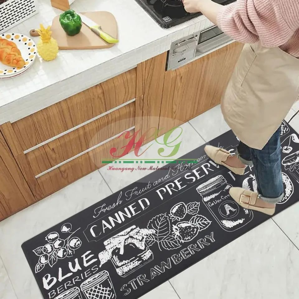 Non Slip Washable Absorbent Kitchen Mats Woven Runner Rugs for Laundry Room, product photo