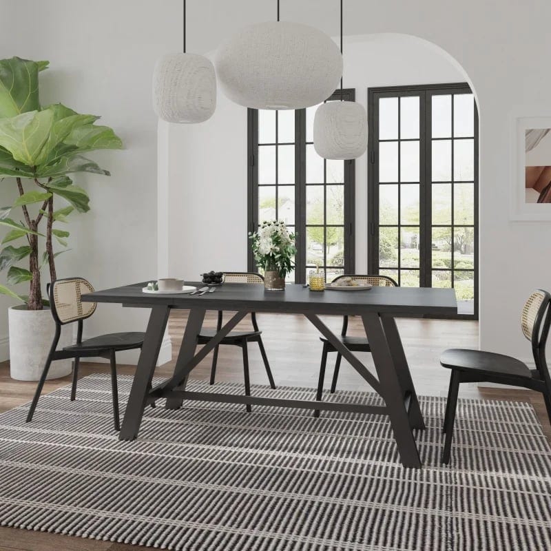 WESOME 70.8" Dining Table and Chair Set Modern Restaurant Home Kitchen Luxury, product photo