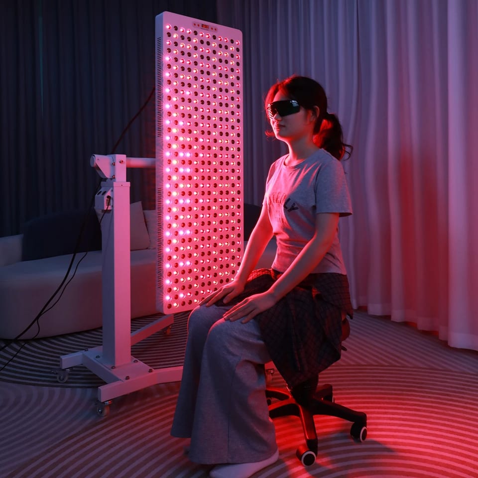 Smart Red Light Electric Stand Adjust Angle/Height in Seconds 360° Rotate for, product photo