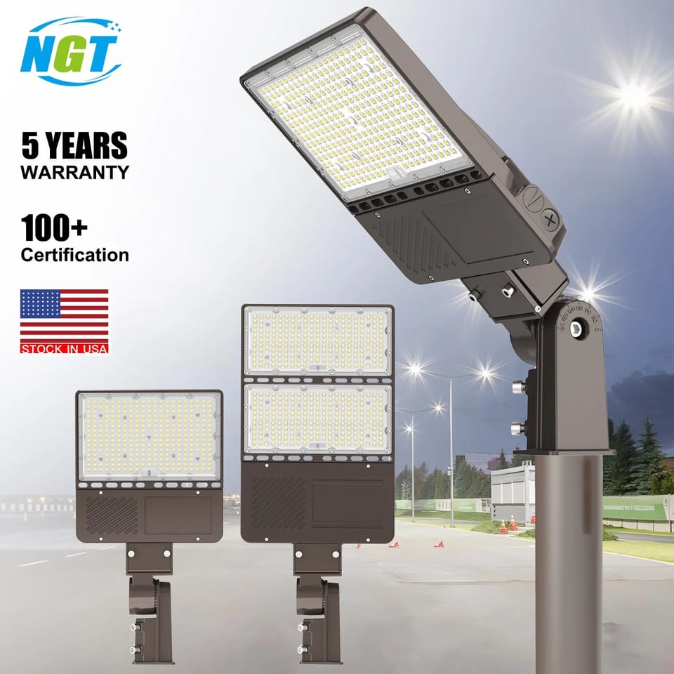Area Lights US CA Stock 150W - 320W 3CCT 3WATT 100-480VAC Photocell Fixture LED, product photo