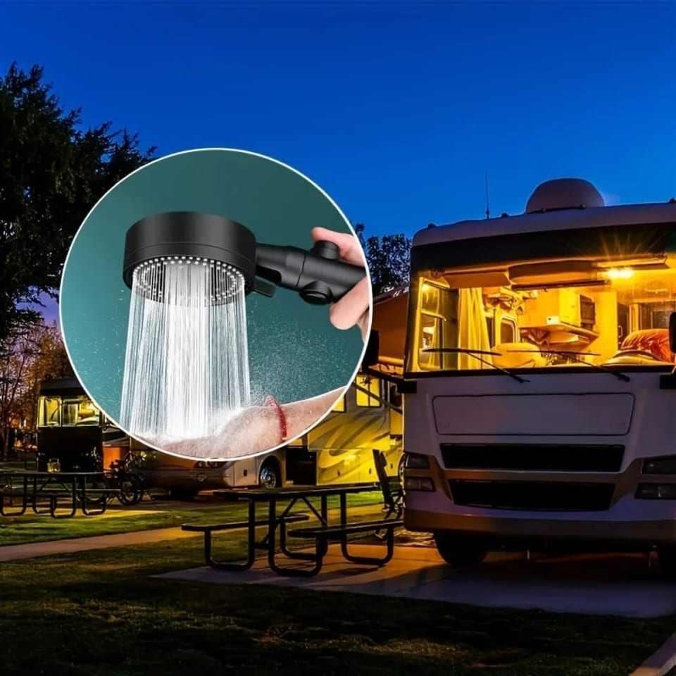 RV Handheld Shower Head Holder, Punch Free Adjustable Shower Wand Holder, Hand, product photo