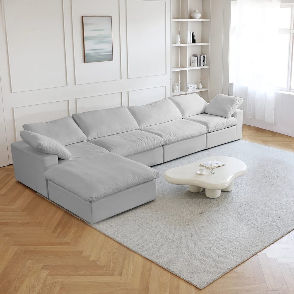 Voxhome USA Cloud Sofa Living Room Furniture Nordic Black White Grey Modular, product photo