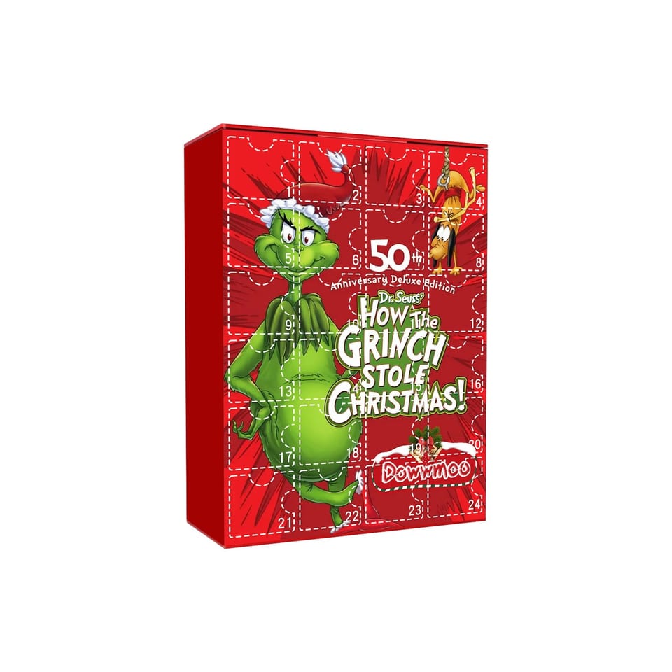 Dowmoo Green Sulley Grinch Blind Box Series 24 Box Christmas Cartoon Toy Green, product photo