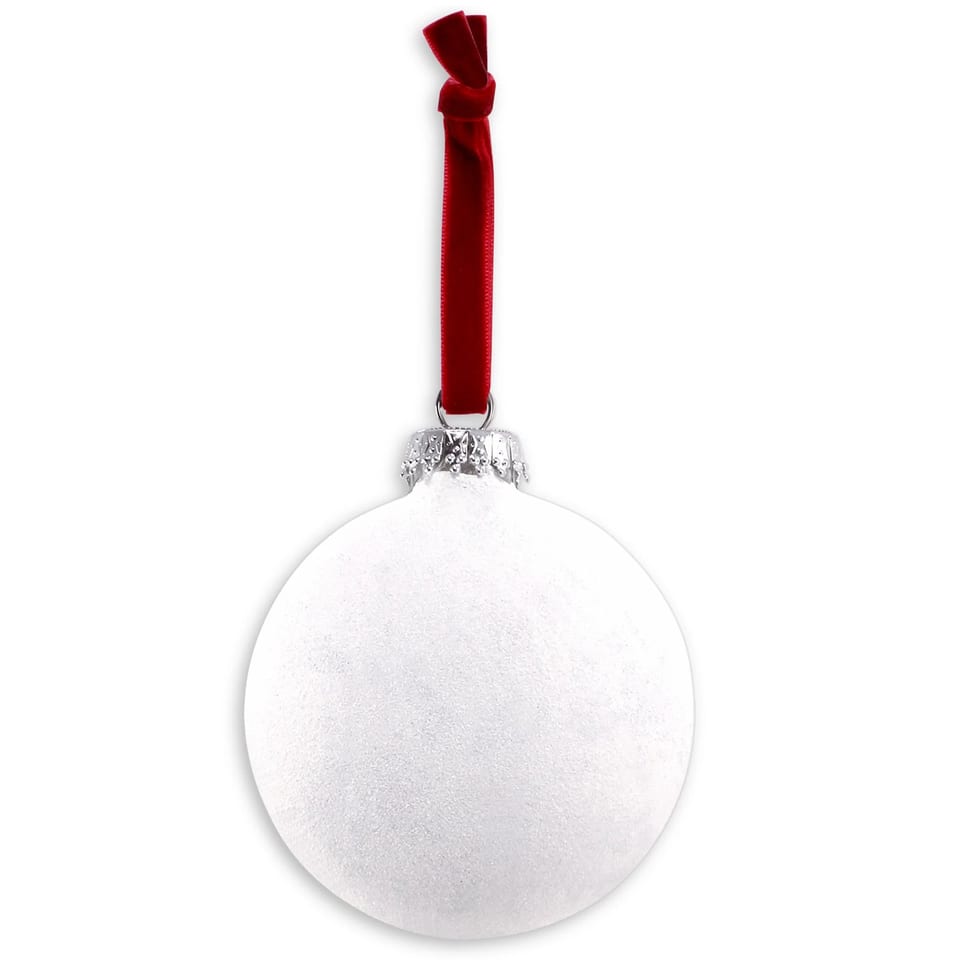 TD High Quality Christmas Ornament Half Dome Embroidered Beaded Flocked UV, product photo