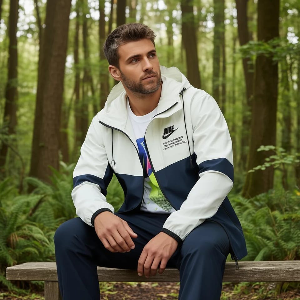 Nike Sportswear Tech Fleece Zippered Jacket Men XL Water Proof Embroidered, product photo