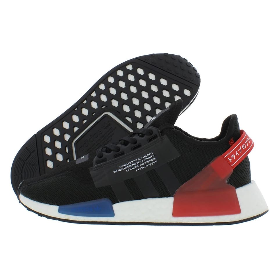 For for R1 V2 Men's Running Shoes Black Red Mesh Upper Rubber Outsole EVA, product photo