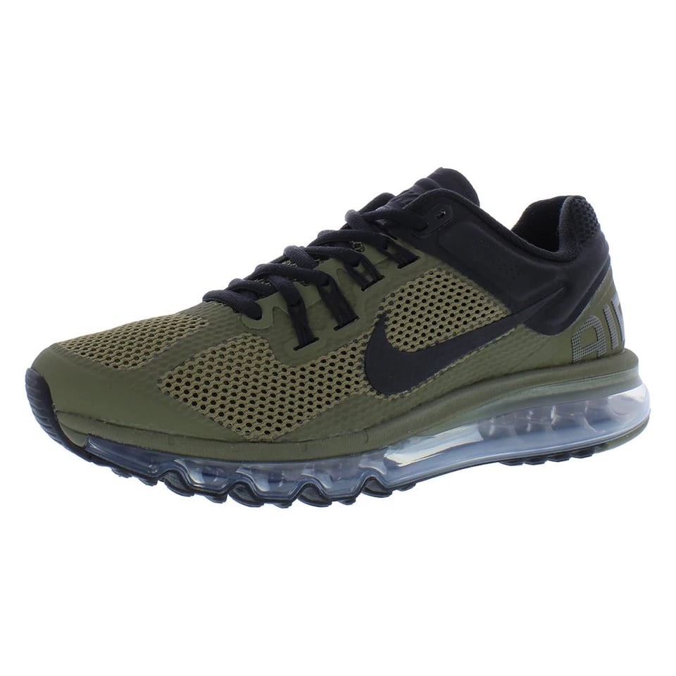 For Men's Athletic Sneakers for 2013 Olive/Black Size 7.5 Genuine Leather, product photo