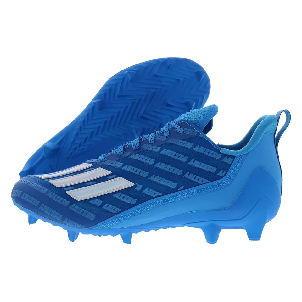 For for Youth Football Boots Men's Soccer Cleats/Cuts Cyan/Silver Metallic/Core, product photo