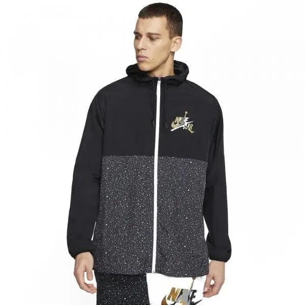 For Classics Men's Active Hoodie Windbreaker Jacket in Black with Hood 100%, product photo