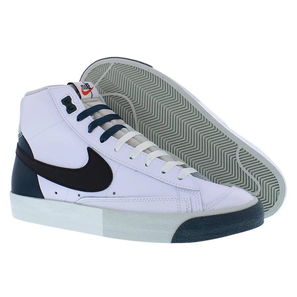 Nike Blazer Mid '77 Prm Men's Fitness Walking Shoes White/Green/Black Color, product photo