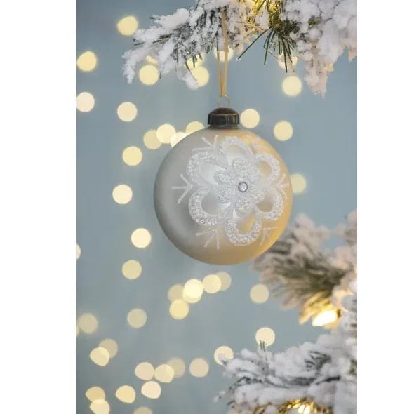 D3.9 Set of 6 Glass Christmas Ball Ornaments Holiday Party Decorations for Tree, product photo