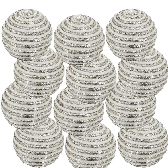 D3.9 Christmas Ball Ornaments Set of 12 Plastic Decorative Hanging Balls for, product photo