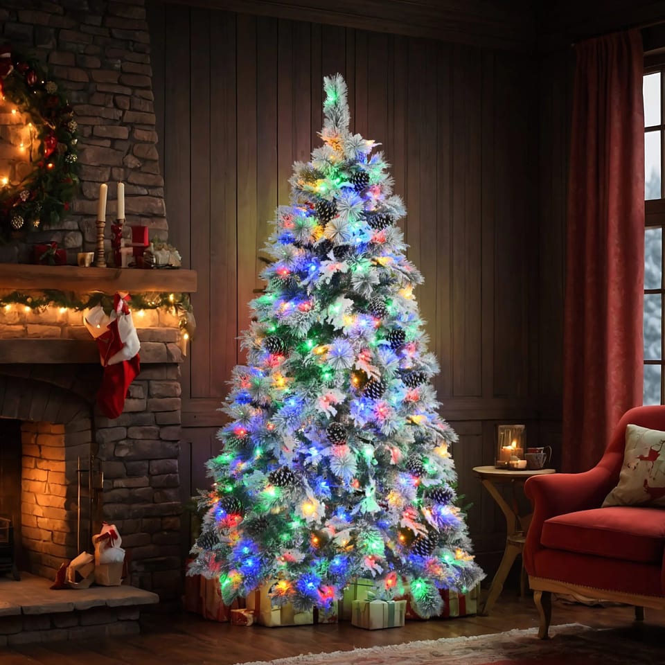 180 cm High Quality Artificial Christmas Tree 6 Feet of Spruce Snow Covered, product photo