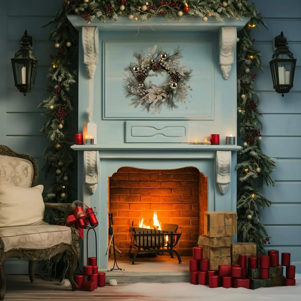 20 Inch Indoor PVC Christmas Wreath with Warm Lights Handmade Pinecone Door, product photo