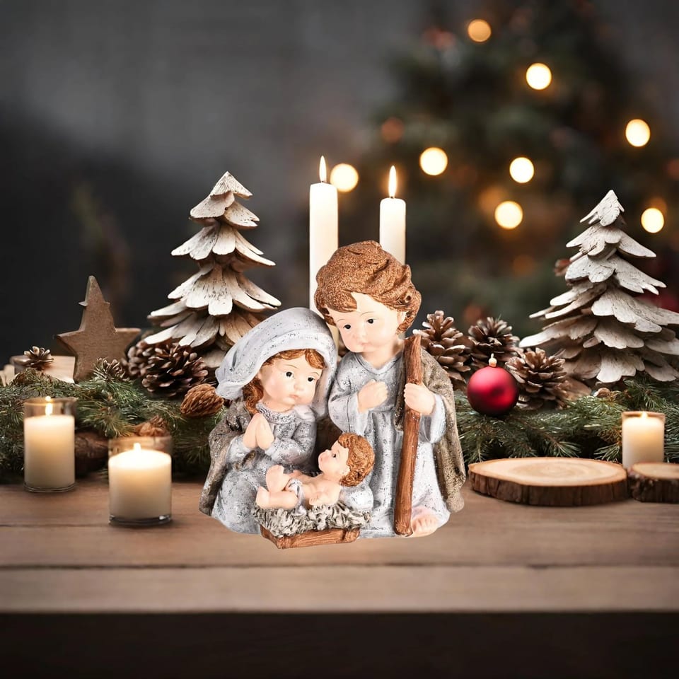 TD Distressed 4.25H Nativity Holy Family Christmas Figurine & Toy, product photo