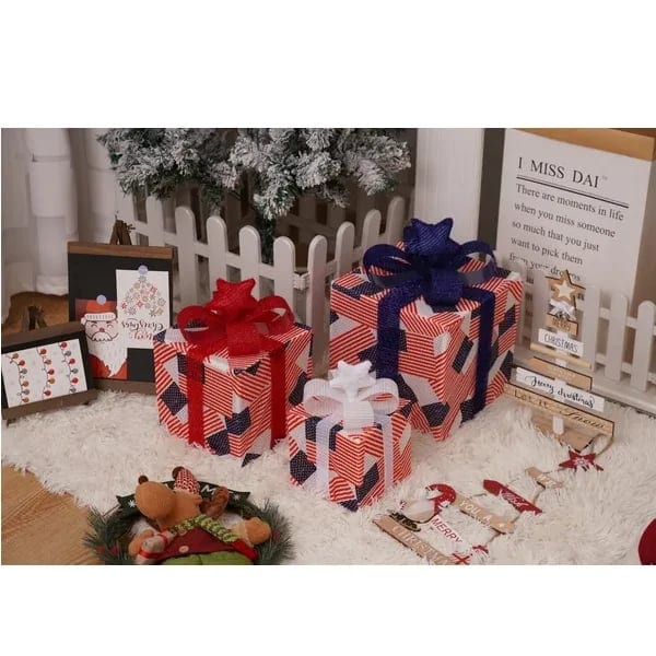 FCJ Foldable LED Christmas Light Box Indoor and Outdoor Garden Decoration, product photo