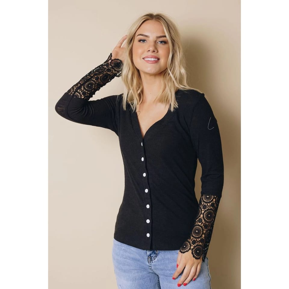 TD Dalma Women's Long Sleeve Lace Knit Top, product photo