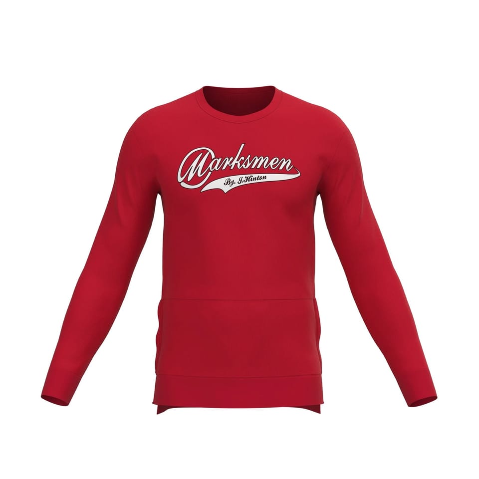 TD the Marksmen Long Sleeve Fleece Sweatshirt with 3D Embroidery Screen Printed, product photo