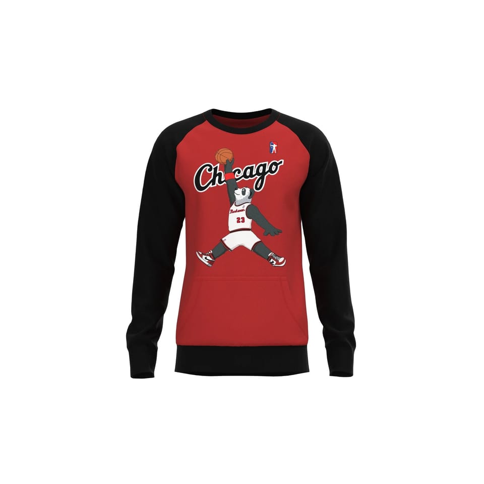 TD Men's Chic Chicago MJH Raglan Sweatshirt Screen Anti-Shrink Sport Hoodie, product photo