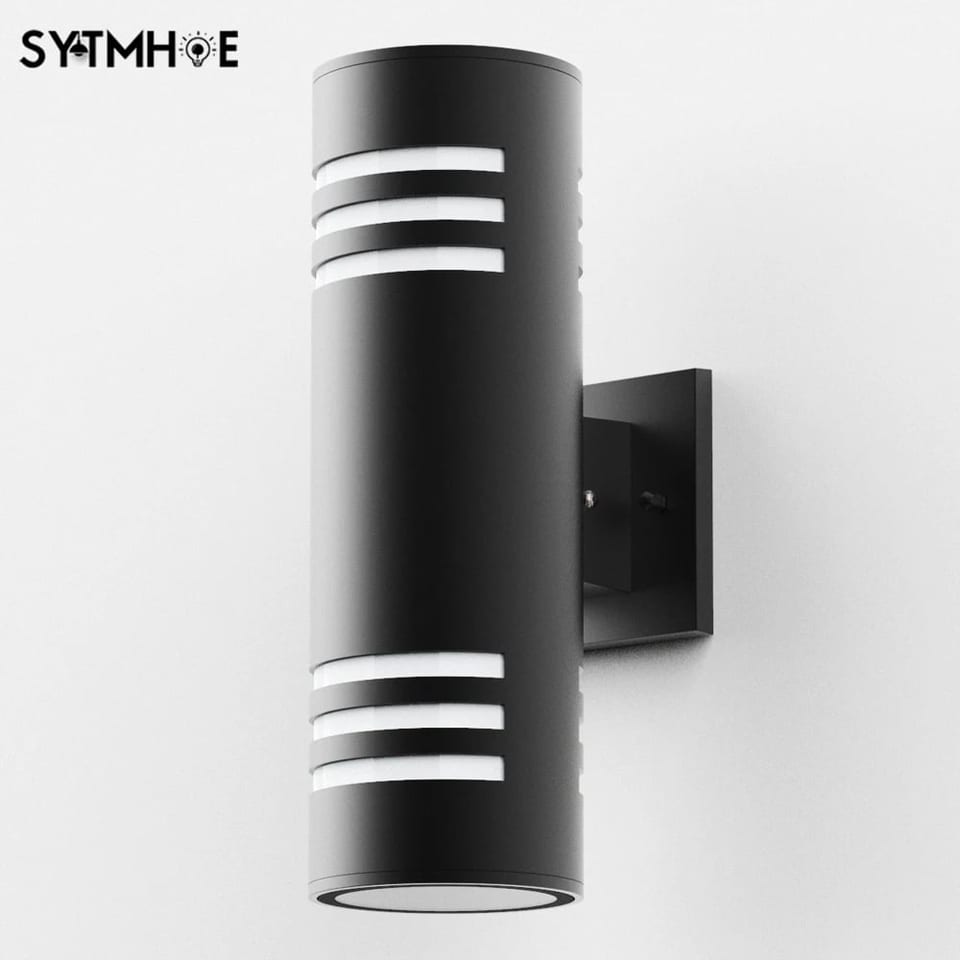 Outdoor Wall Mounted Lamps Black IP65 Waterproof Real Estate Front Door, product photo
