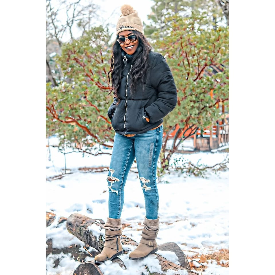 TD Women's Winter Wish Puffer Jacket in Black Elegant Down Coat, product photo
