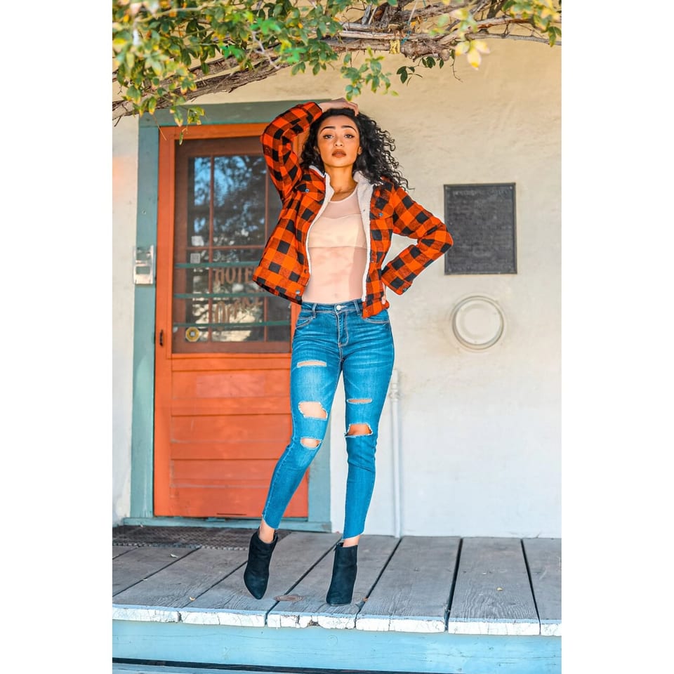 TD Women's Plaid Jacket Elegant and Stylish Outerwear, product photo